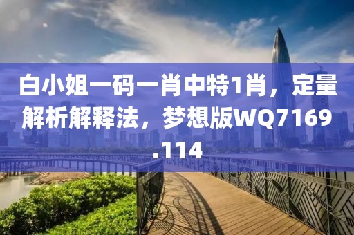 白小姐一码一肖中特1肖，定量解析解释法，梦想版WQ7169.114