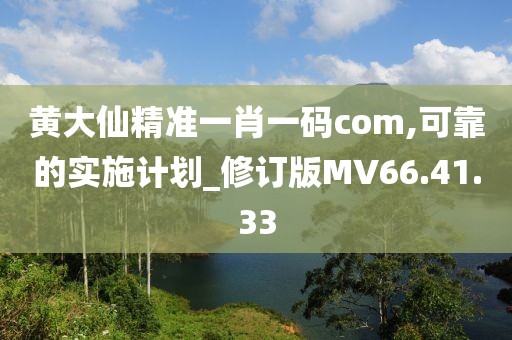黄大仙精准一肖一码com,可靠的实施计划_修订版MV66.41.33