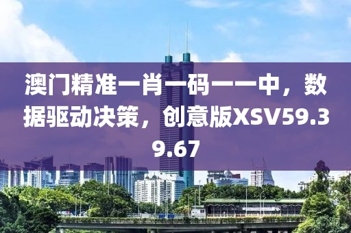 澳门精准一肖一码一一中，数据驱动决策，创意版XSV59.39.67