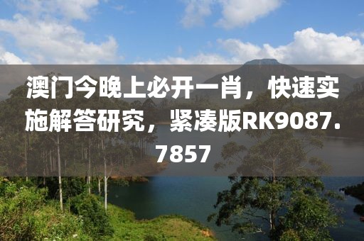 澳门今晚上必开一肖，快速实施解答研究，紧凑版RK9087.7857