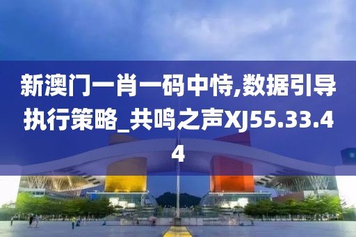 新澳门一肖一码中恃,数据引导执行策略_共鸣之声XJ55.33.44