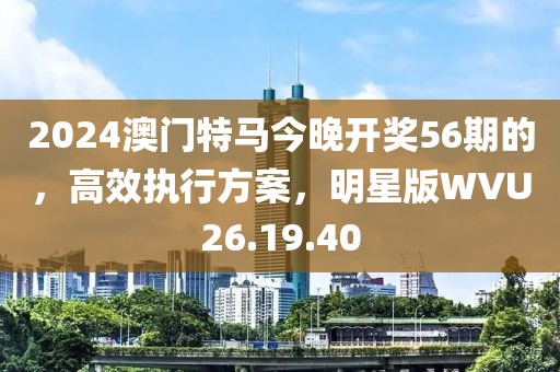 2024澳门特马今晚开奖56期的，高效执行方案，明星版WVU26.19.40