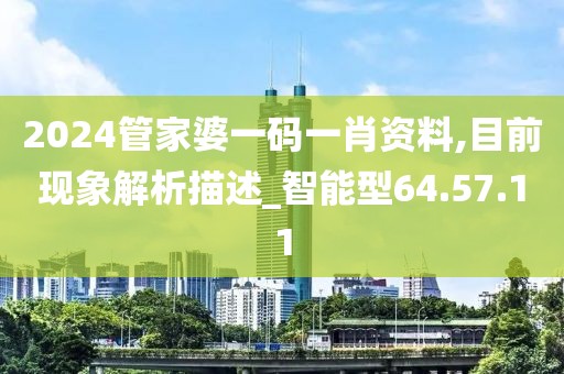 2024管家婆一码一肖资料,目前现象解析描述_智能型64.57.11