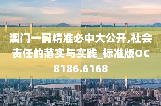 澳门一码精准必中大公开,社会责任的落实与实践_标准版OC8186.6168
