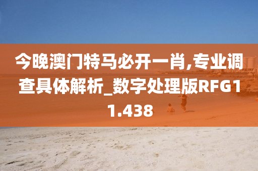 今晚澳门特马必开一肖,专业调查具体解析_数字处理版RFG11.438
