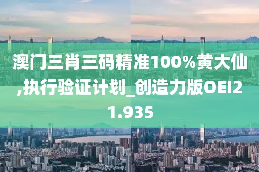 澳门三肖三码精准100%黄大仙,执行验证计划_创造力版OEI21.935