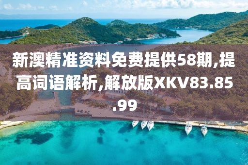 新澳精准资料免费提供58期,提高词语解析,解放版XKV83.85.99