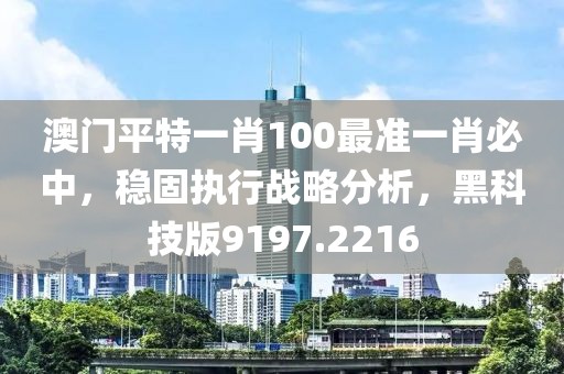 澳门平特一肖100最准一肖必中，稳固执行战略分析，黑科技版9197.2216