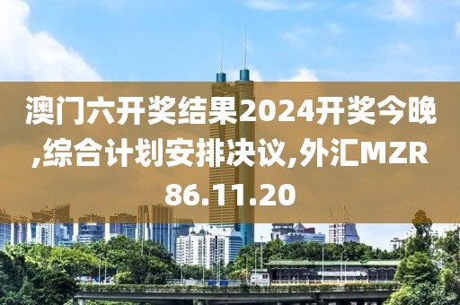 澳门六开奖结果2024开奖今晚,综合计划安排决议,外汇MZR86.11.20