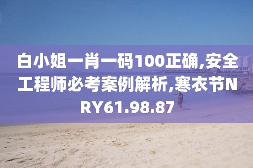 白小姐一肖一码100正确,安全工程师必考案例解析,寒衣节NRY61.98.87