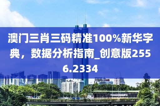 澳门三肖三码精准100%新华字典，数据分析指南_创意版2556.2334